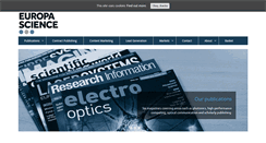 Desktop Screenshot of europascience.com